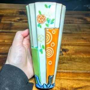 RARE 1930s Trico Art Deco Floral Wall Pocket